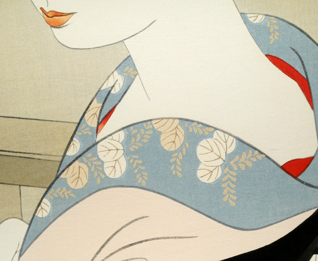 志村立美「仕度」木版画　拡大画像4