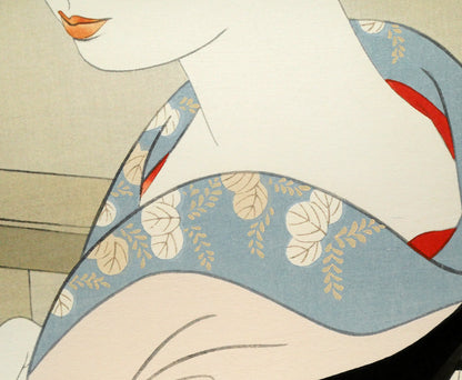 志村立美「仕度」木版画　拡大画像4