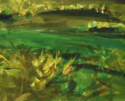 白江正夫「サロベツ原野（画集掲載作品）」水彩画・20号　拡大画像4