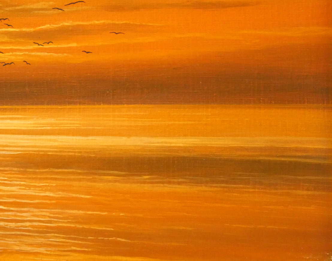 塩田満男「最北の海」油絵・F6号　拡大画像4