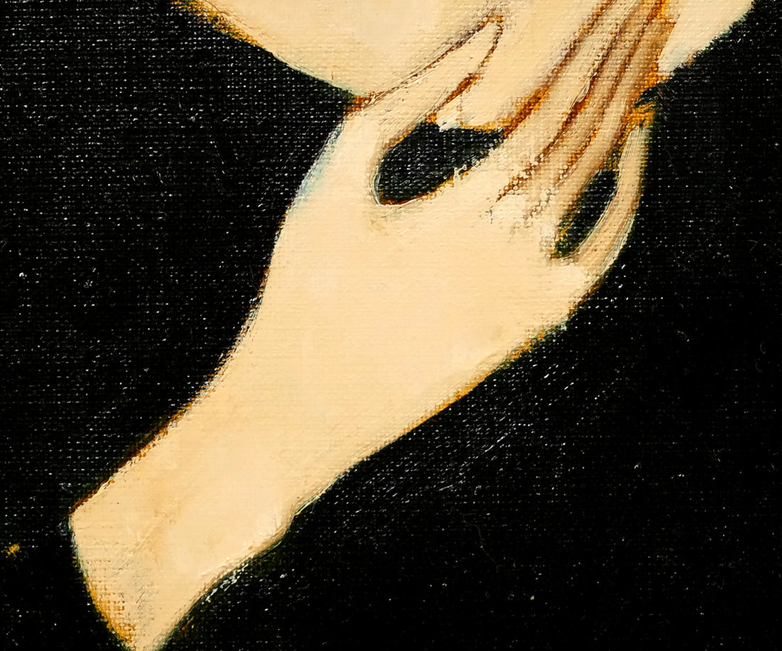 園田郁夫「愁」油絵・F4号 – 小竹美術