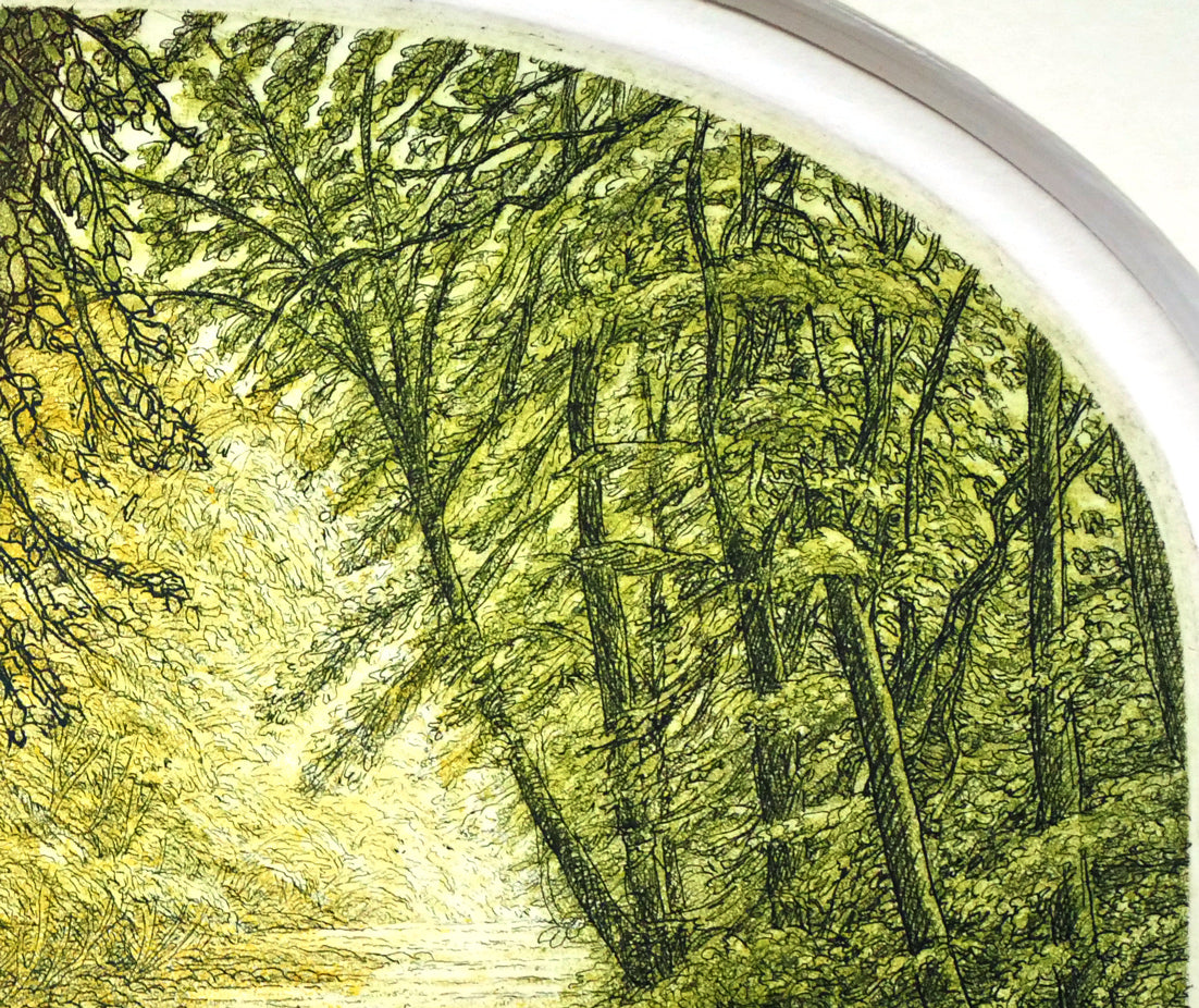 ステファン　ウイットル（Stephen　Whittle）「Sunlit　waters」銅版画　拡大画像2