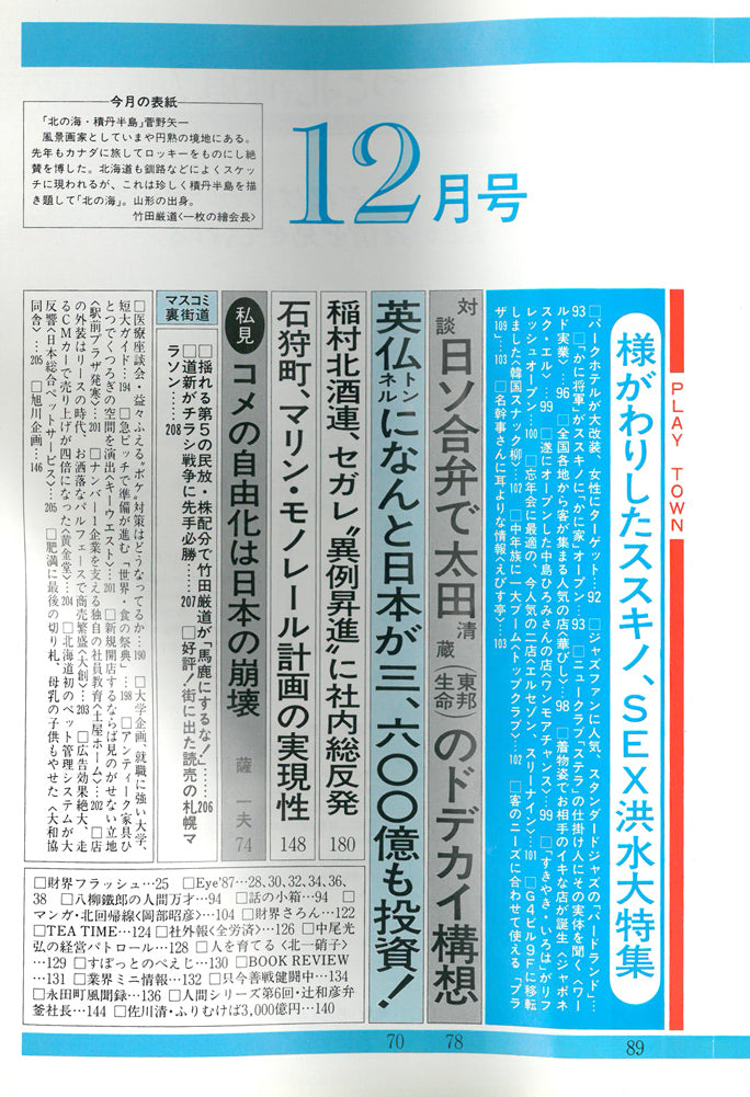 菅野矢一「北の海（積丹半島）〔財界さっぽろ表紙絵原画〕」油絵・P8号　雑誌表表紙