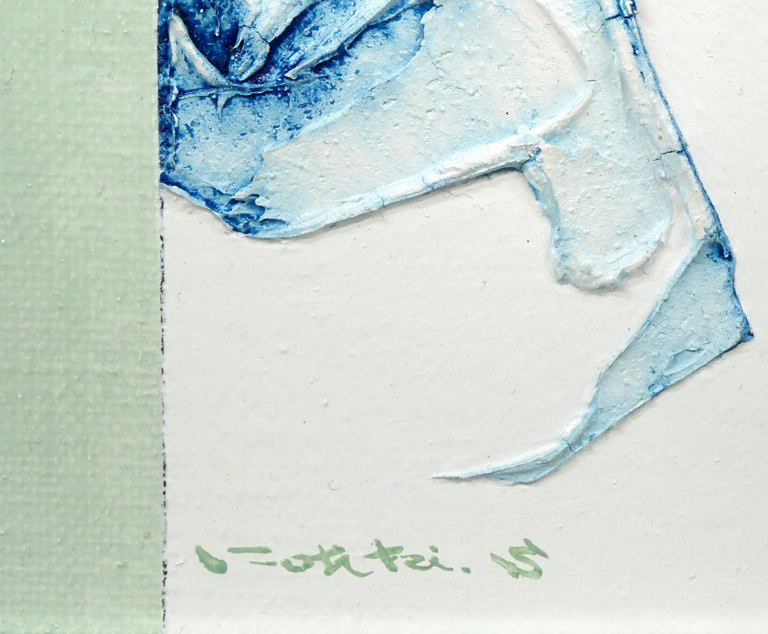 菅原弘記「シリーズ浮遊〈愛－1〉」油絵・F4号　サイン拡大画像