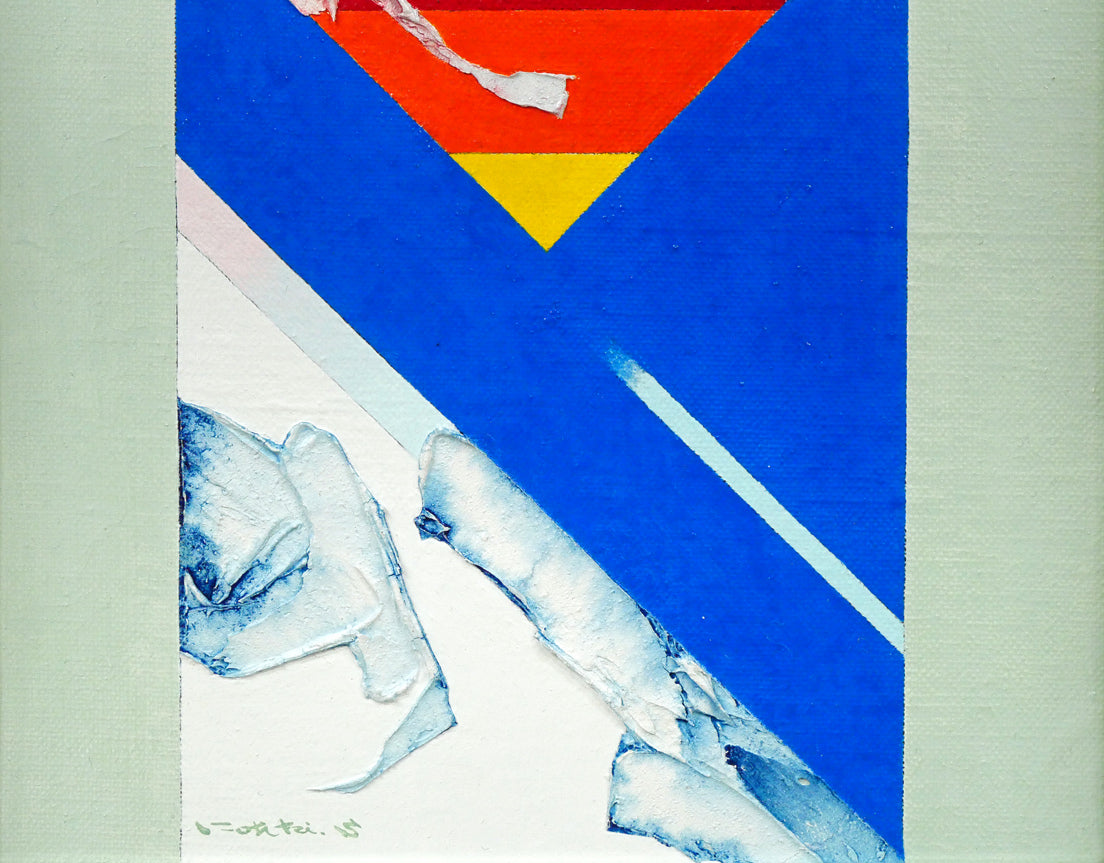 菅原弘記「シリーズ浮遊〈愛－1〉」油絵・F4号　拡大画像4