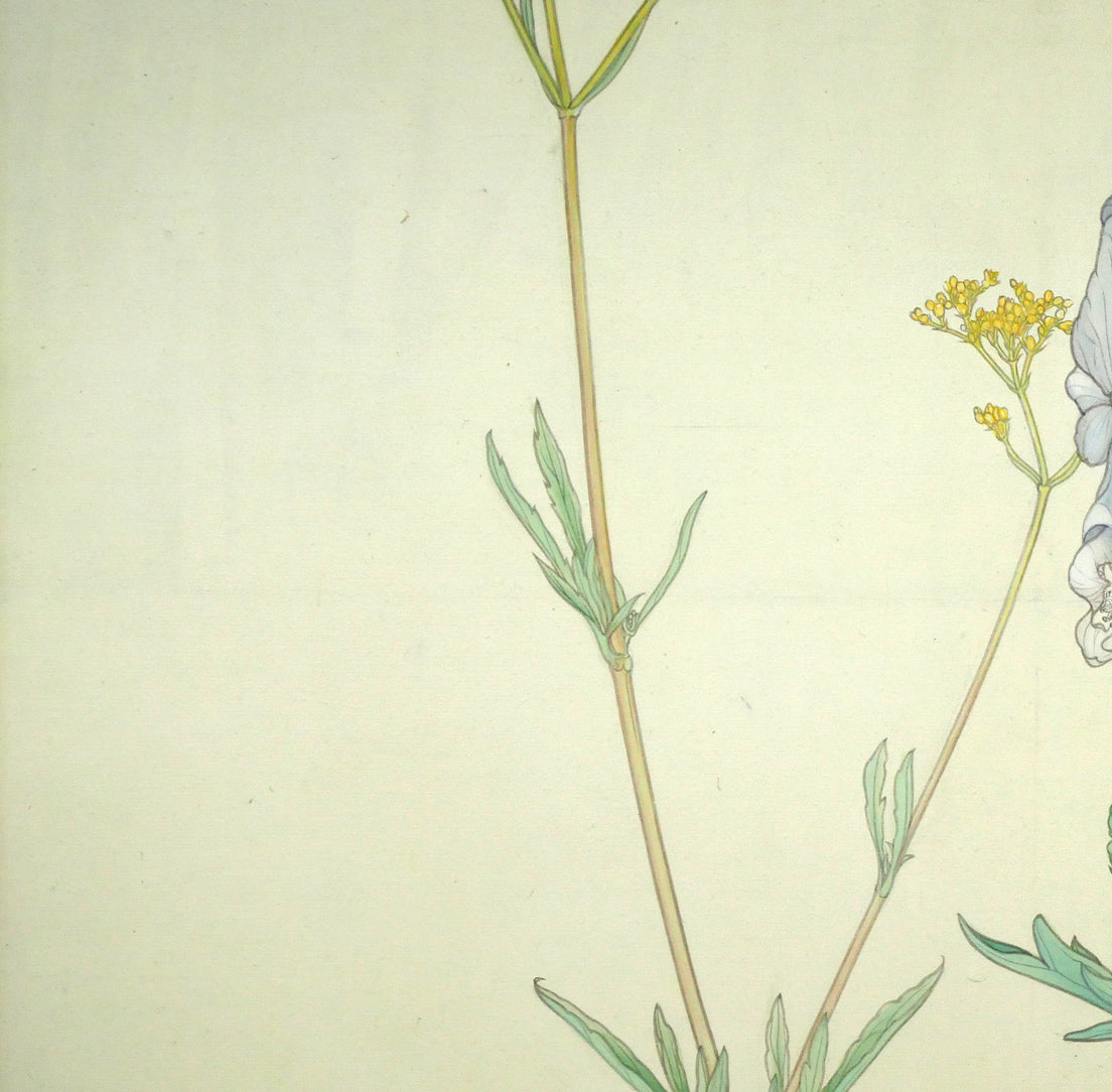 杉山寧「花」日本画・15号　拡大画像4