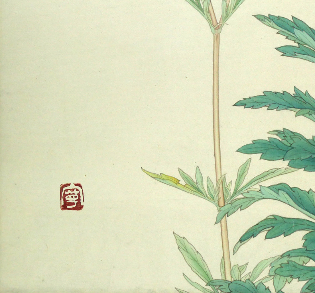 杉山寧「花」日本画・15号　拡大画像7