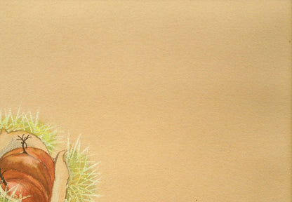 杉山寧「栗」パステル・水彩画・8号　拡大画像2