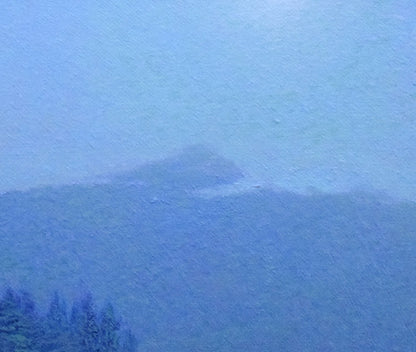 住吉久志「光る湖」油絵・F4号　拡大画像2