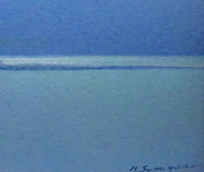 住吉久志「光る湖」油絵・F4号　拡大画像6