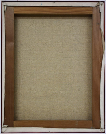 砂田友治「風景画」油絵・F6号　キャンバス裏側画像