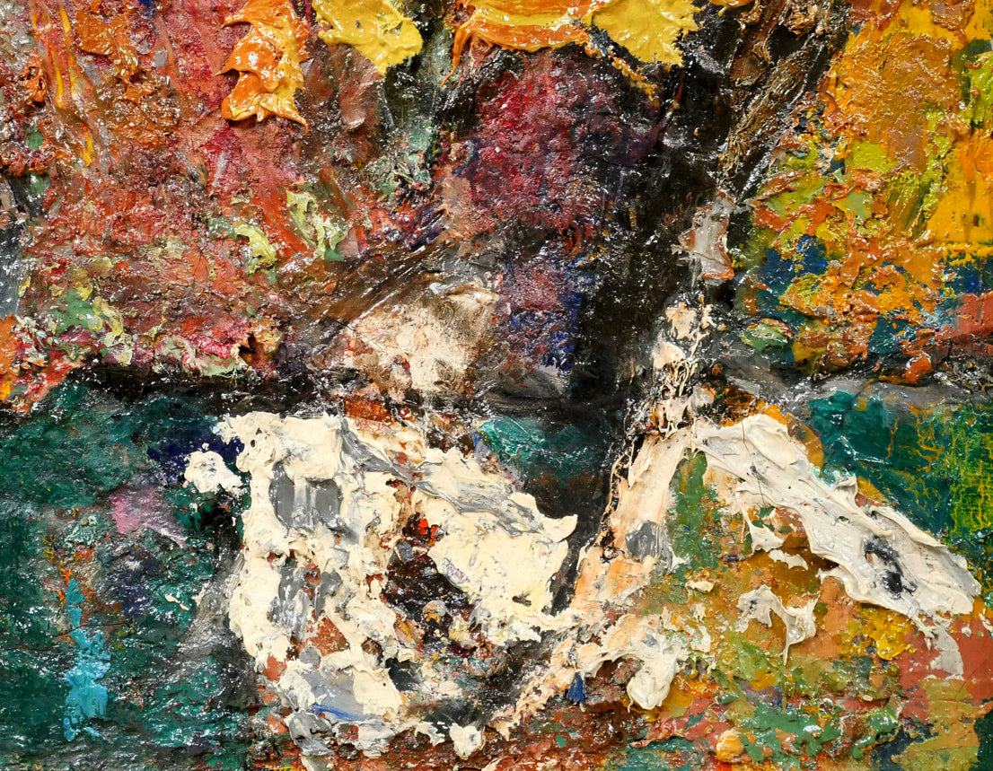 砂田友治「崖」油絵・F6号　拡大画像4