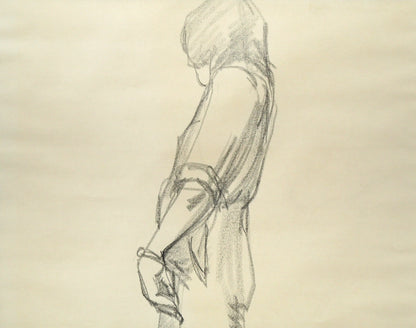 鈴木吾郎「人物像」鉛筆デッサン・5号　拡大画像1
