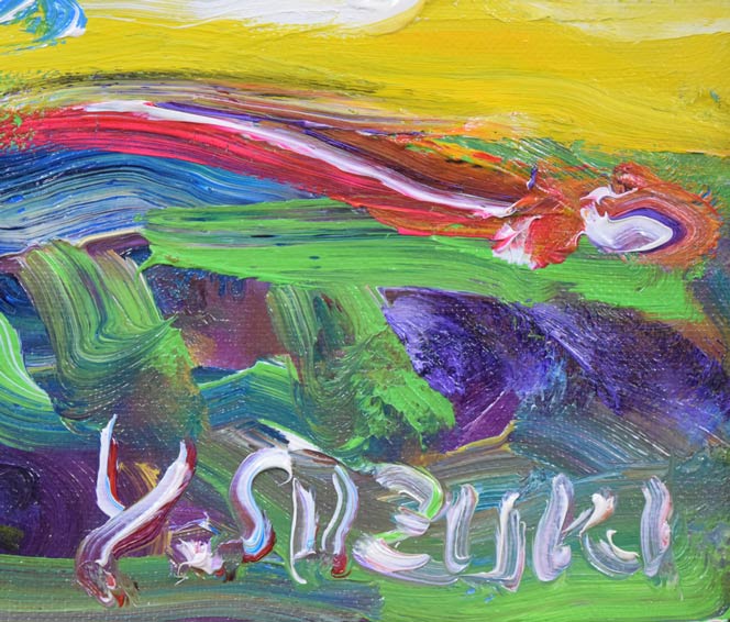 鈴木康雄「薔薇」油絵・F10号　サイン拡大画像