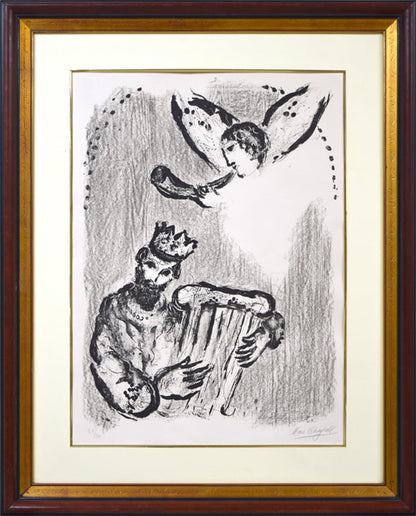 マルク・シャガール(Marc　Chagall)「ダビデと天使（David and the Angel）」リトグラフ