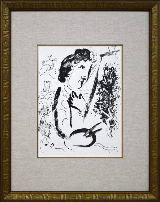 マルク・シャガール(Marc　Chagall)「Before　the　Picture」リトグラフ