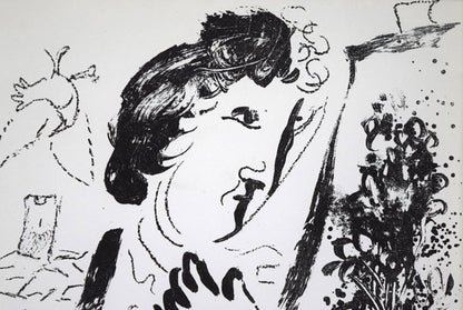 マルク・シャガール(Marc　Chagall)「Before　the　Picture」リトグラフ　拡大画像1