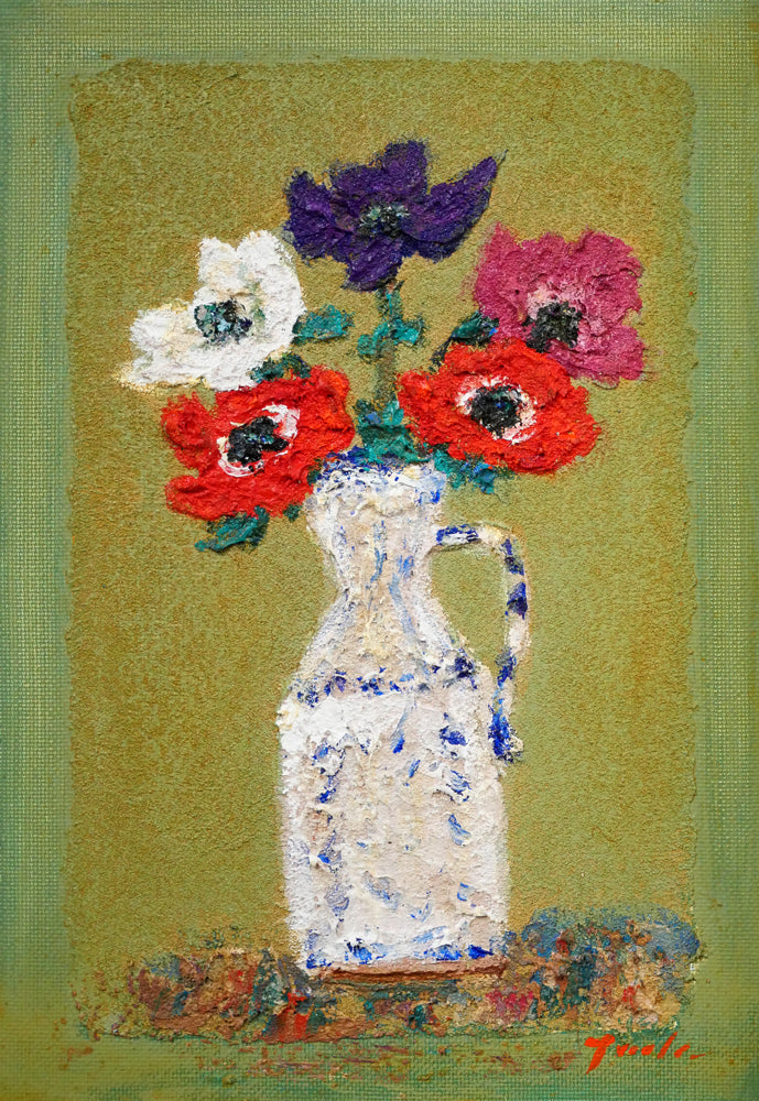 多田博一「アネモネ」油絵・SM 絵画買取・販売の小竹美術