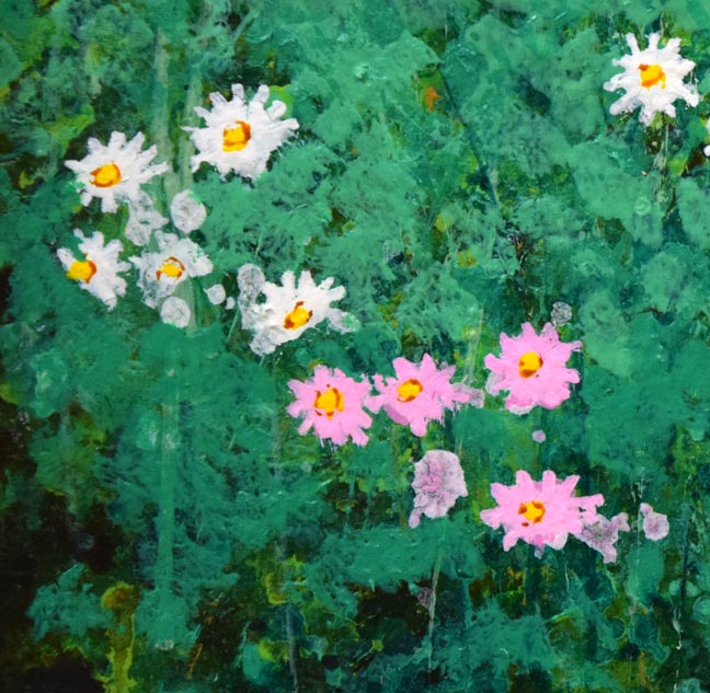 高橋英生「コスモス」油絵・SM　拡大画像4