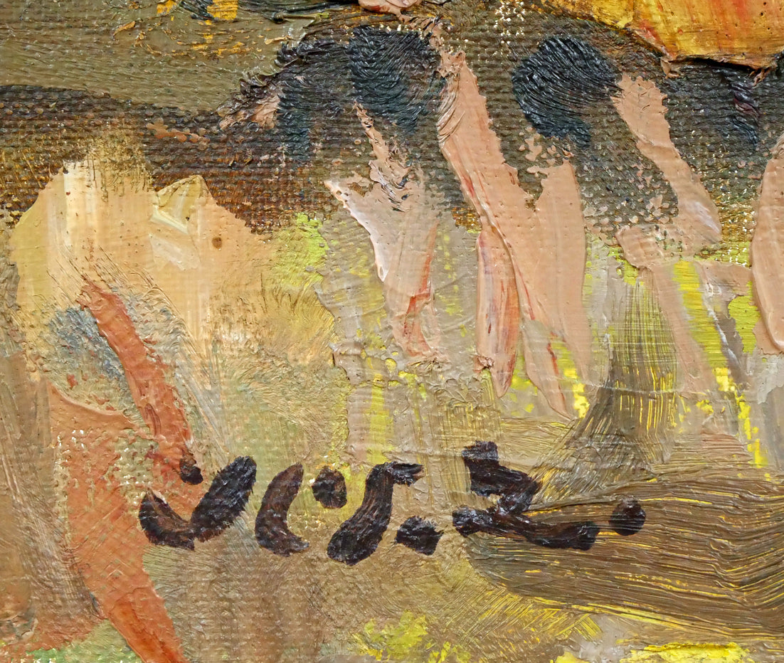 高橋北修「秋の大雪山」油絵・F4号　サイン拡大画像