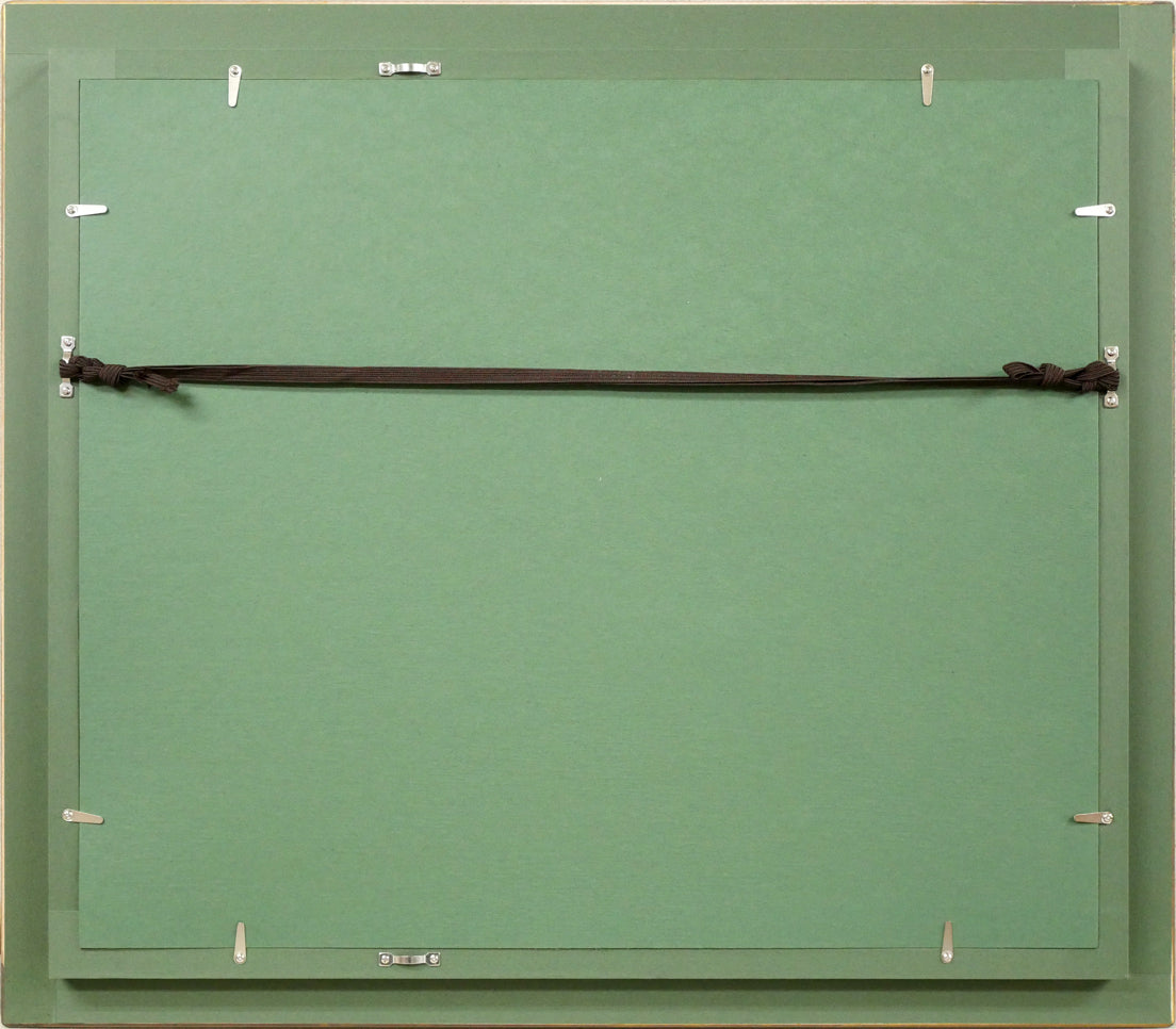 高橋北修「芦別岳」油絵・F8号　額縁裏側画像