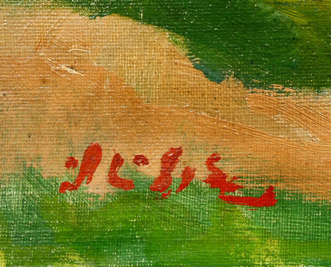 高橋北修「芦別岳」油絵・F8号　サイン拡大画像