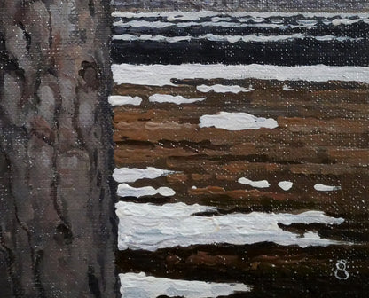 高橋幸男「鹿追風景」油絵・F3号　拡大画像4