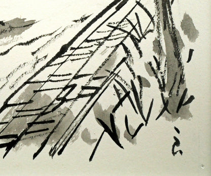 高橋揆一郎「北海タイムス・挿絵漫画」肉筆水墨画　拡大画像4