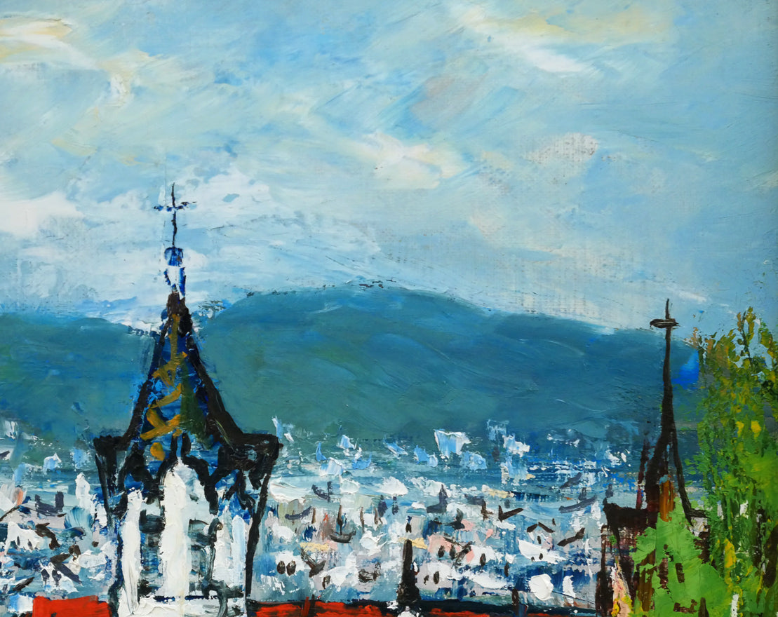 高橋益之「函館風景」油絵・F6号　拡大画像2