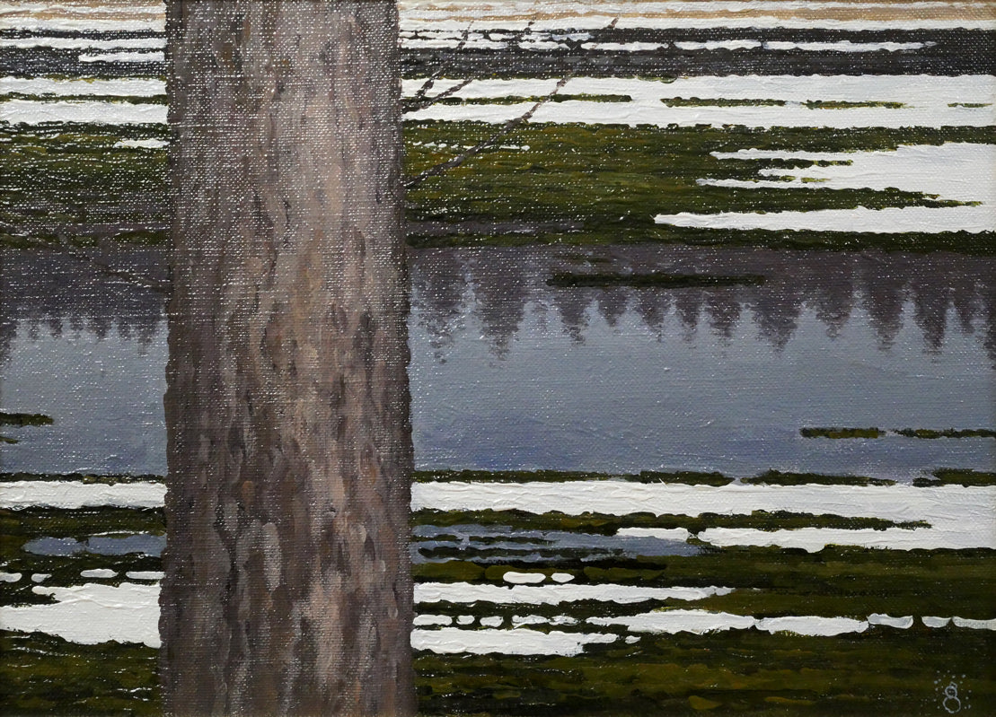 高橋幸男「鹿追風景」油絵・F4号　作品全体画像