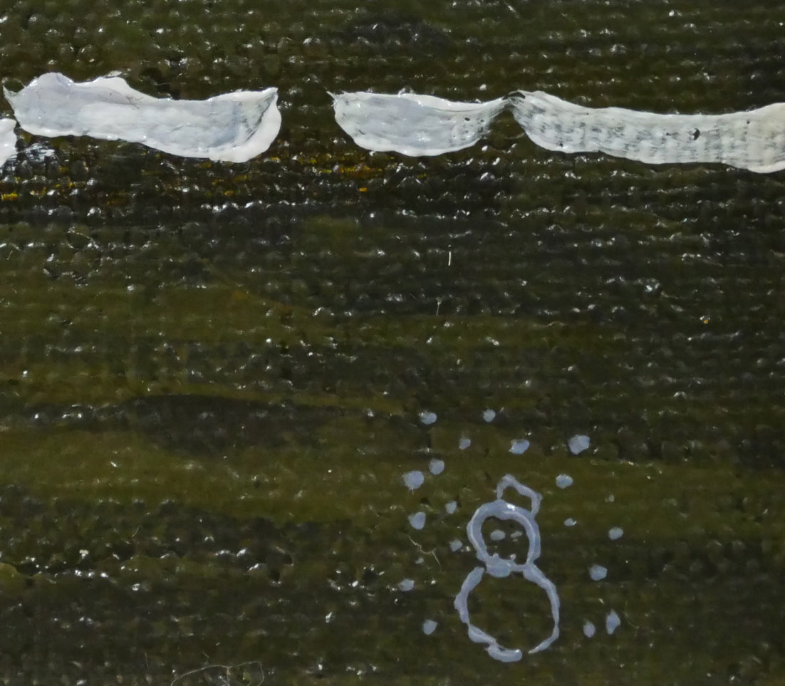 高橋幸男「鹿追風景」油絵・F4号　サイン画像
