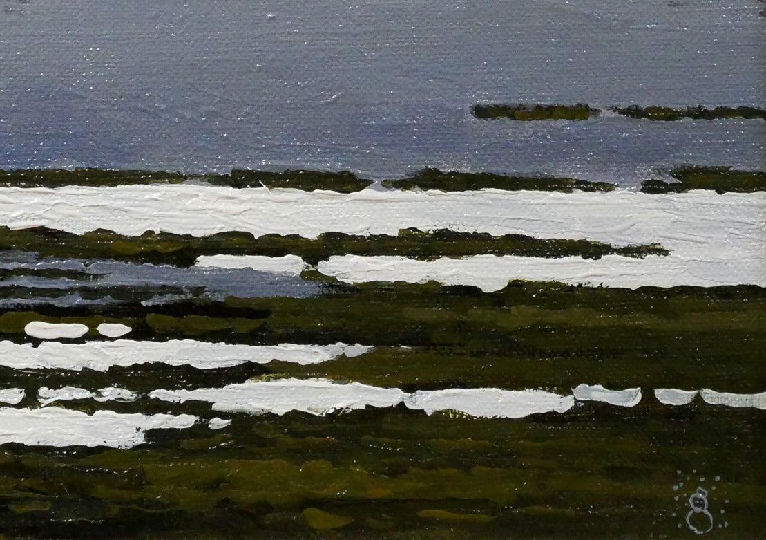 高橋幸男「鹿追風景」油絵・F4号　拡大画像4