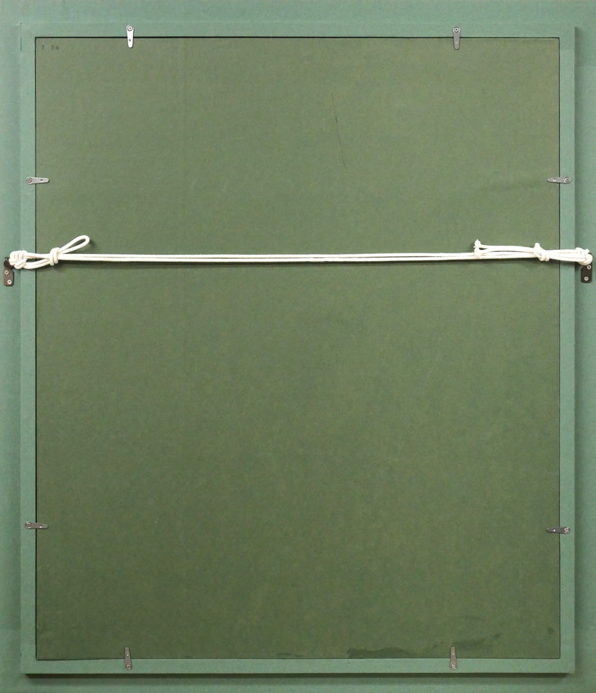 高橋哲夫「スペインの路地裏」油絵・F12号　額縁裏側画像