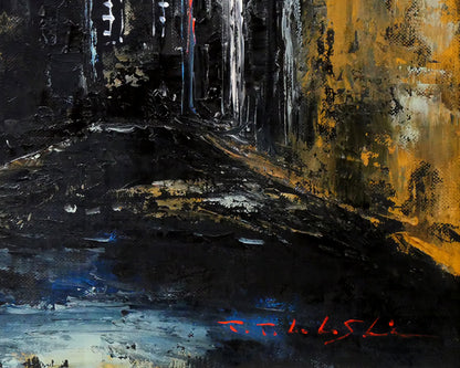 高橋哲夫「スペインの路地裏」油絵・F12号　拡大画像6
