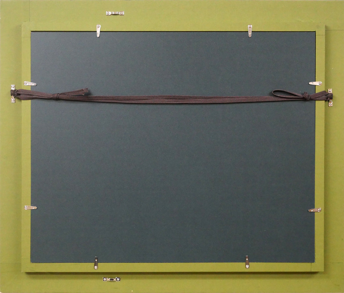 高橋益之「大雪山」油絵・F6号　額縁裏側画像