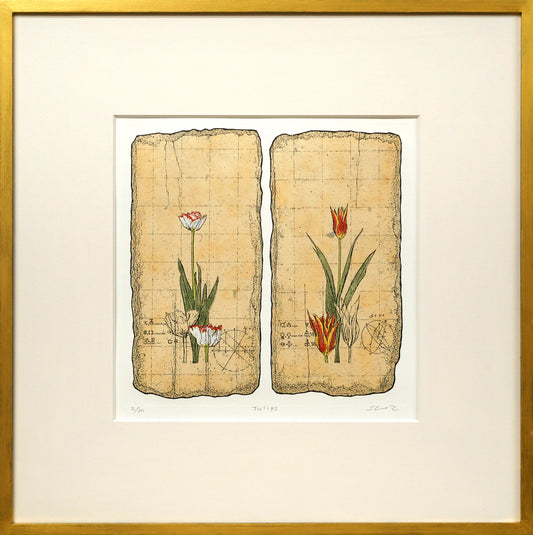 高橋シュウ「Tulips」銅版画