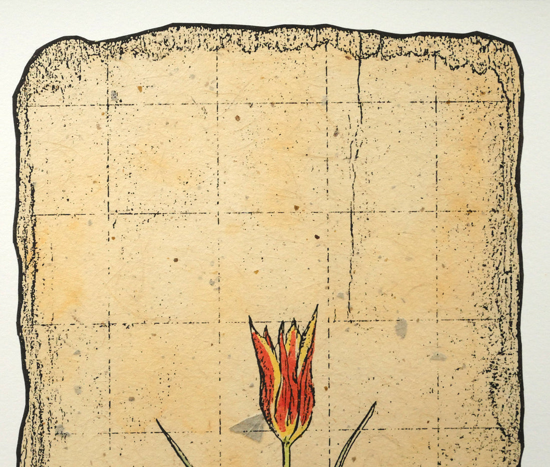 高橋シュウ「Tulips」銅版画　拡大画像2