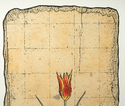 高橋シュウ「Tulips」銅版画　拡大画像2