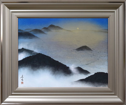 高橋天山（旧雅号：秀年）「大和路春暁」日本画・10号