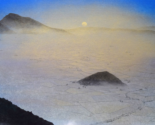 高橋天山（旧雅号：秀年）「大和路春暁」日本画・10号　拡大画像2