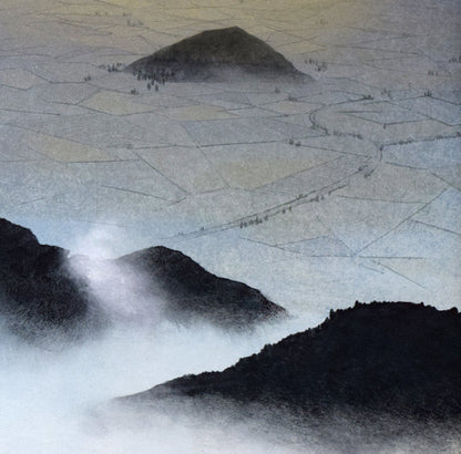 高橋天山（旧雅号：秀年）「大和路春暁」日本画・10号　拡大画像4