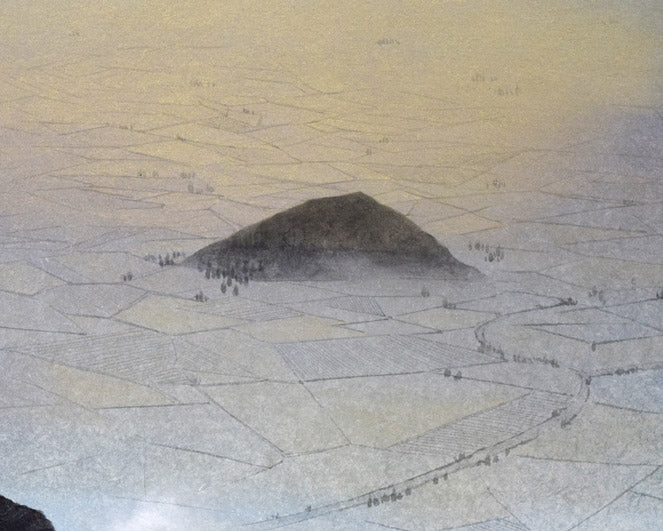 高橋天山（旧雅号：秀年）「大和路春暁」日本画・10号　拡大画像5