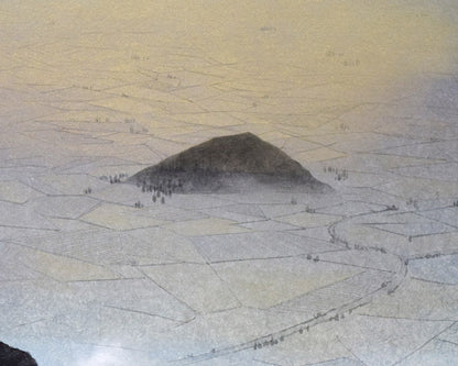 高橋天山（旧雅号：秀年）「大和路春暁」日本画・10号　拡大画像5