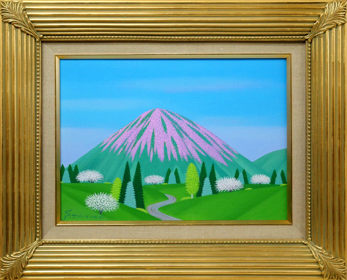 高瀬三郎「春のルスツ高原（北海道）」油絵・F4号