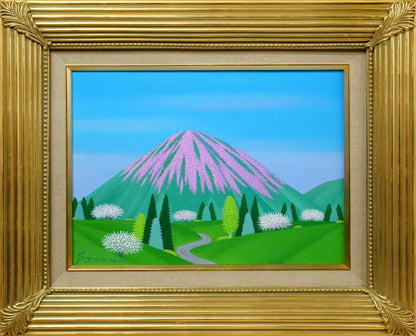 高瀬三郎「春のルスツ高原（北海道）」油絵・F4号