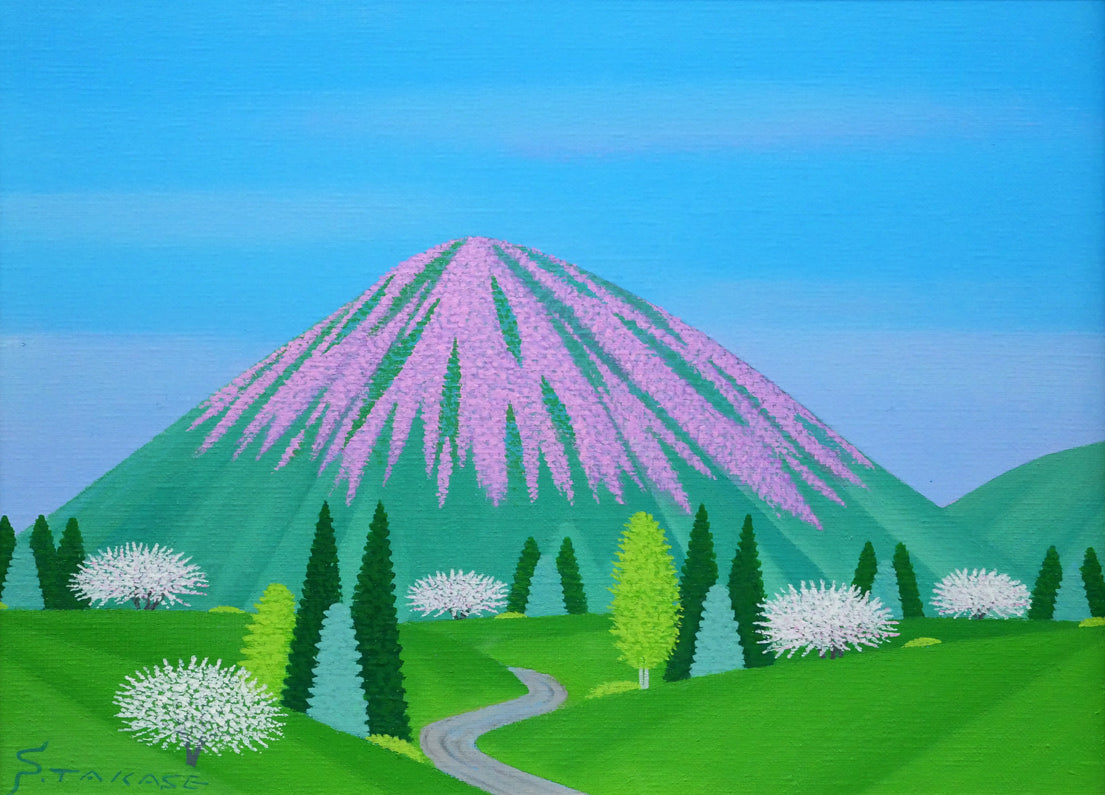 高瀬三郎「春のルスツ高原（北海道）」油絵・F4号　作品全体画像