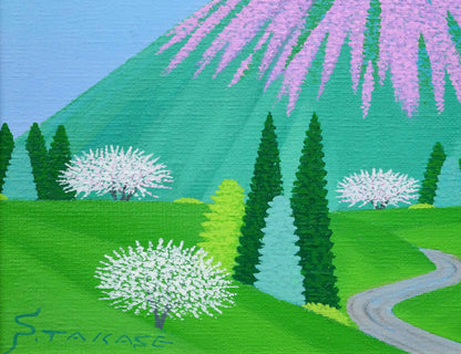 高瀬三郎「春のルスツ高原（北海道）」油絵・F4号　拡大画像3
