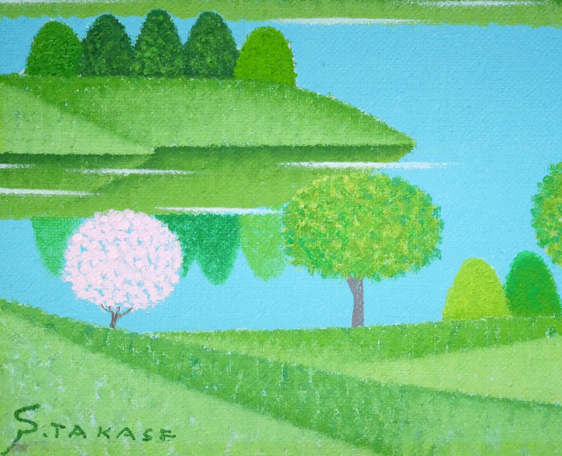 高瀬三郎「春の裏磐梯」油絵・F3号　拡大画像3