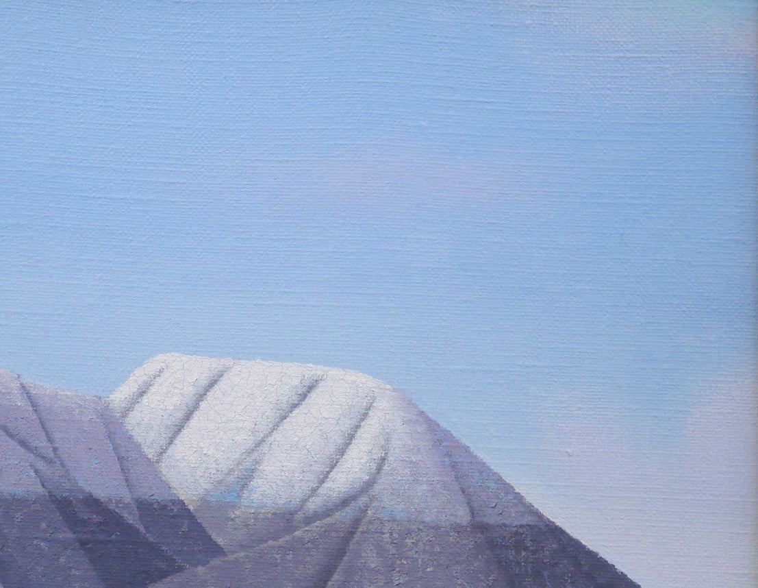 高瀬三郎「新雪の大雪旭岳」油絵・F6号　拡大画像2