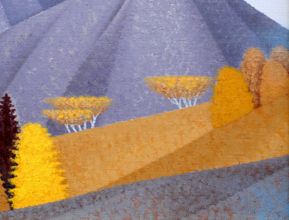 高瀬三郎「新雪の大雪旭岳」油絵・F6号　拡大画像5